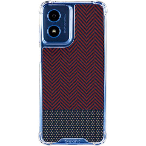 Blocked Polka Dot Chevron Moto G 5G (2024) Clear Case